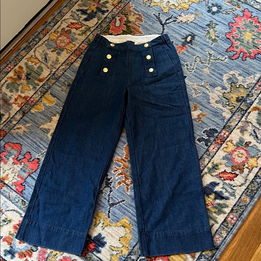 Crewcuts Kids Dark Blue Jeans with Gold Buttons